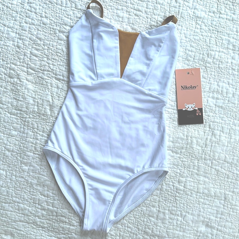 NWT. Nikolay Kids Charlotte Leotard. Size 12 girls
